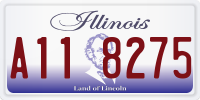 IL license plate A118275
