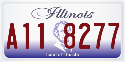 IL license plate A118277