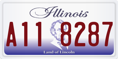 IL license plate A118287