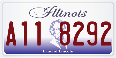 IL license plate A118292