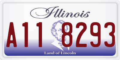 IL license plate A118293