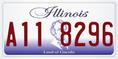 IL license plate A118296