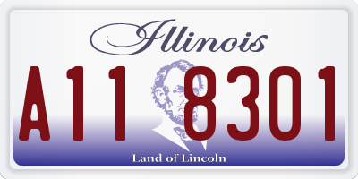 IL license plate A118301