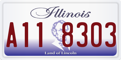 IL license plate A118303
