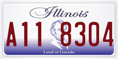 IL license plate A118304