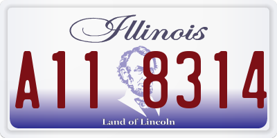 IL license plate A118314