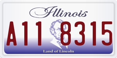 IL license plate A118315