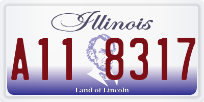 IL license plate A118317