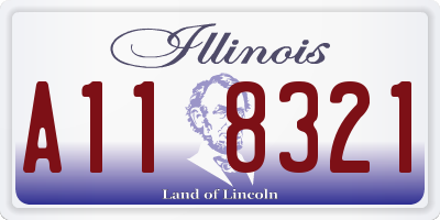 IL license plate A118321