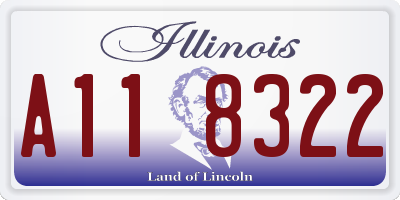 IL license plate A118322