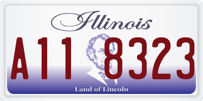 IL license plate A118323