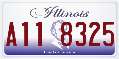 IL license plate A118325