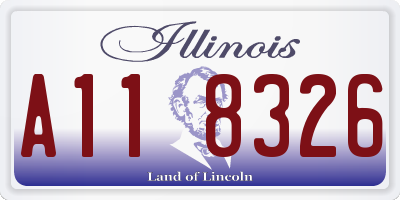 IL license plate A118326