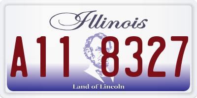 IL license plate A118327