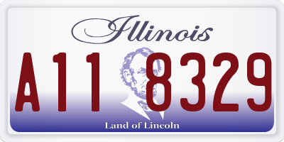 IL license plate A118329
