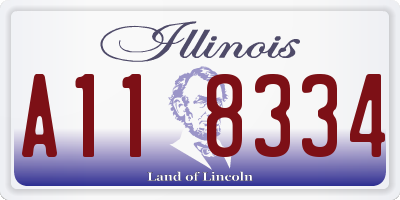 IL license plate A118334