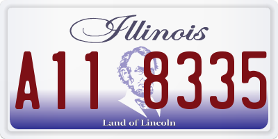 IL license plate A118335