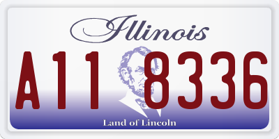 IL license plate A118336