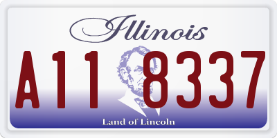 IL license plate A118337