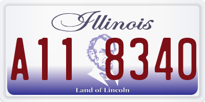IL license plate A118340
