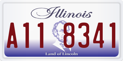 IL license plate A118341