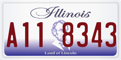 IL license plate A118343