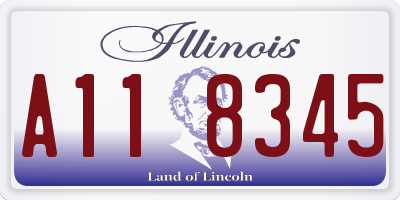 IL license plate A118345