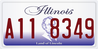 IL license plate A118349