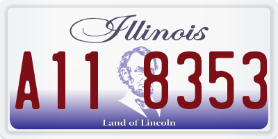IL license plate A118353