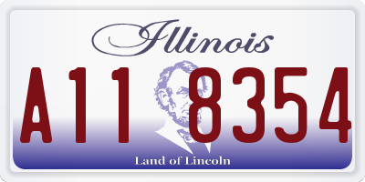 IL license plate A118354