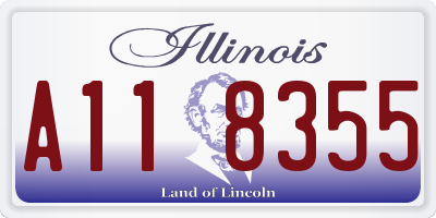IL license plate A118355