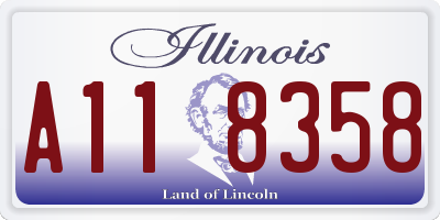 IL license plate A118358