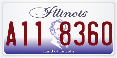 IL license plate A118360