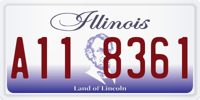 IL license plate A118361