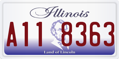 IL license plate A118363