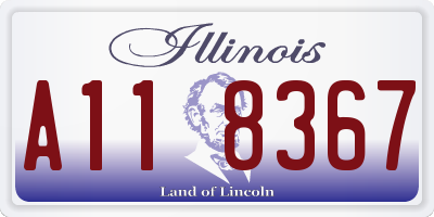 IL license plate A118367