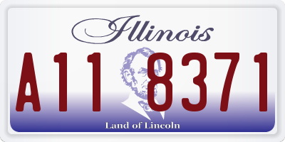 IL license plate A118371