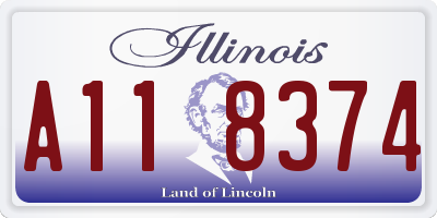 IL license plate A118374