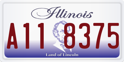 IL license plate A118375