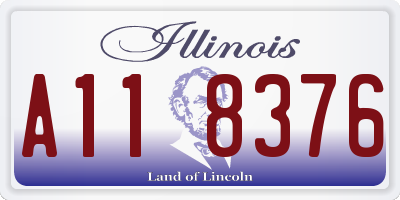 IL license plate A118376