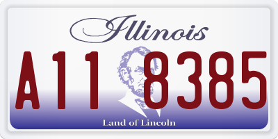 IL license plate A118385