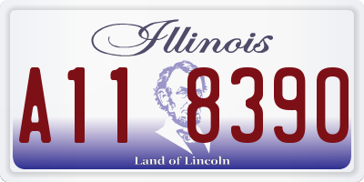 IL license plate A118390