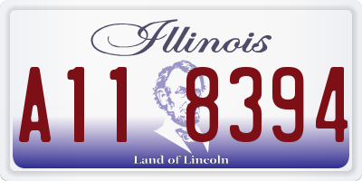 IL license plate A118394