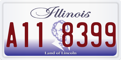 IL license plate A118399