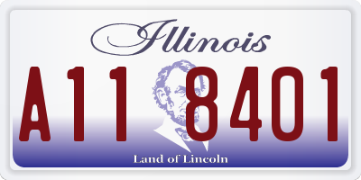IL license plate A118401