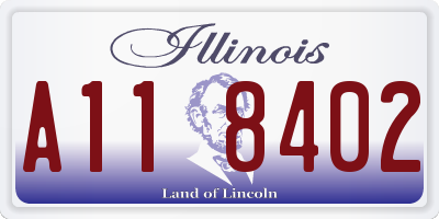 IL license plate A118402
