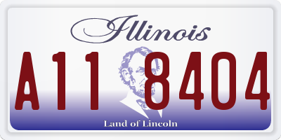 IL license plate A118404