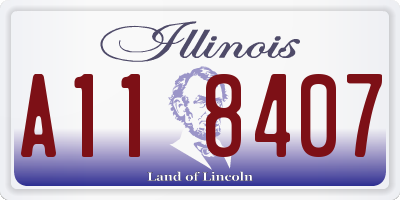 IL license plate A118407