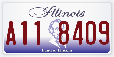 IL license plate A118409