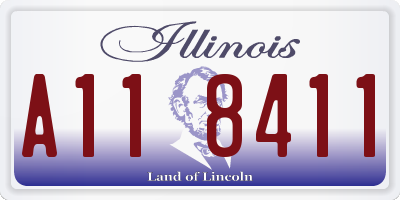 IL license plate A118411